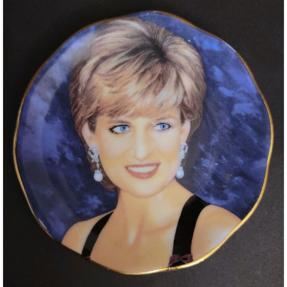 Vtg Collector Trinket/Plate w/Portrait of Diana, Princess of Wales,